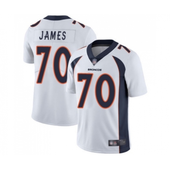 Men's Denver Broncos 70 Ja Wuan James White Vapor Untouchable Limited Player Football Jersey