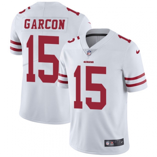 Men's Nike San Francisco 49ers 15 Pierre Garcon White Vapor Untouchable Limited Player NFL Jersey