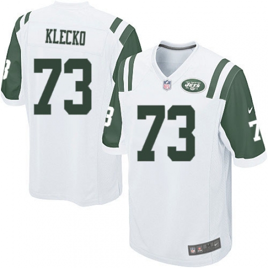 Men's Nike New York Jets 73 Joe Klecko Game White NFL Jersey