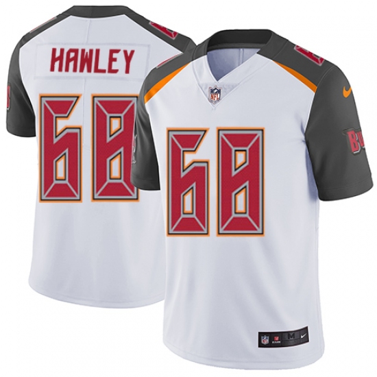Youth Nike Tampa Bay Buccaneers 68 Joe Hawley White Vapor Untouchable Limited Player NFL Jersey
