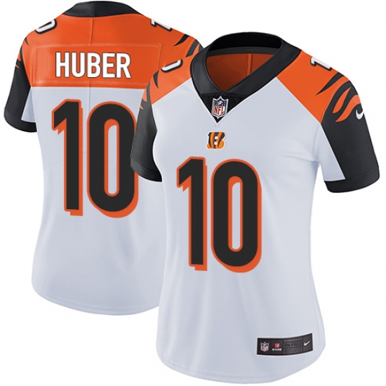 Women's Nike Cincinnati Bengals 10 Kevin Huber Vapor Untouchable Limited White NFL Jersey