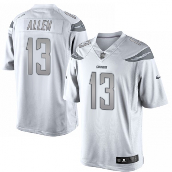 Men's Nike Los Angeles Chargers 13 Keenan Allen Limited White Platinum NFL Jersey