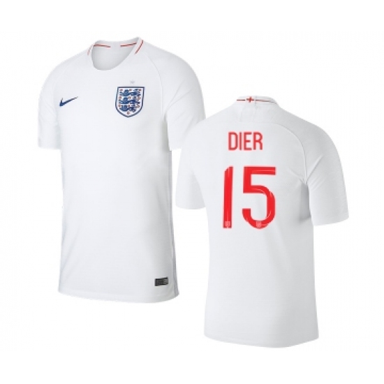 England 15 Dier Home Thai Version Soccer Country Jersey