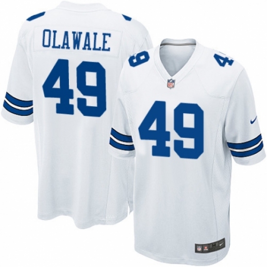 Men's Nike Dallas Cowboys 49 Jamize Olawale Game White NFL Jersey