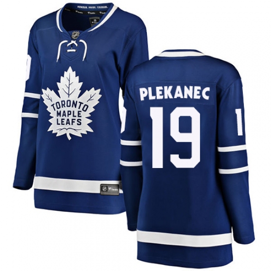 Women's Toronto Maple Leafs 19 Tomas Plekanec Authentic Royal Blue Home Fanatics Branded Breakaway NHL Jersey