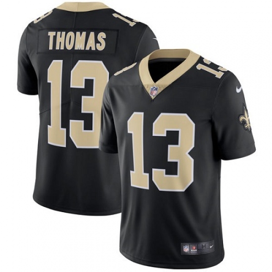 Men's Nike New Orleans Saints 13 Michael Thomas Black Team Color Vapor Untouchable Limited Player NFL Jersey