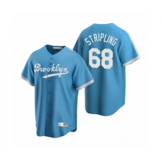 Men's Los Angeles Dodgers 68 Ross Stripling Nike Light Blue Cooperstown Collection Alternate Jersey