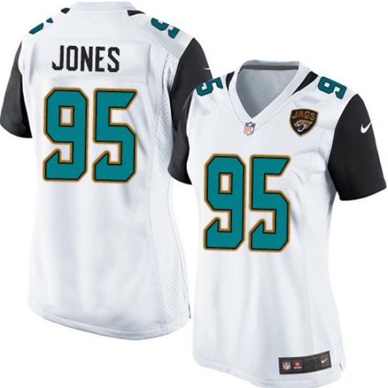 Women's Nike Jacksonville Jaguars 95 Abry Jones Game White NFL Jersey
