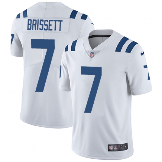 Men's Nike Indianapolis Colts 7 Jacoby Brissett White Vapor Untouchable Limited Player NFL Jersey