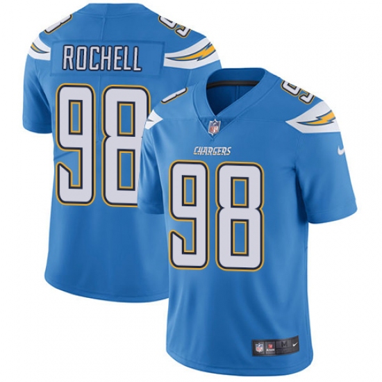 Men's Nike Los Angeles Chargers 98 Isaac Rochell Electric Blue Alternate Vapor Untouchable Limited Player NFL Jersey
