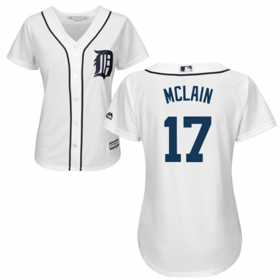Women's Majestic Detroit Tigers 17 Denny McLain Authentic White Home Cool Base MLB Jersey