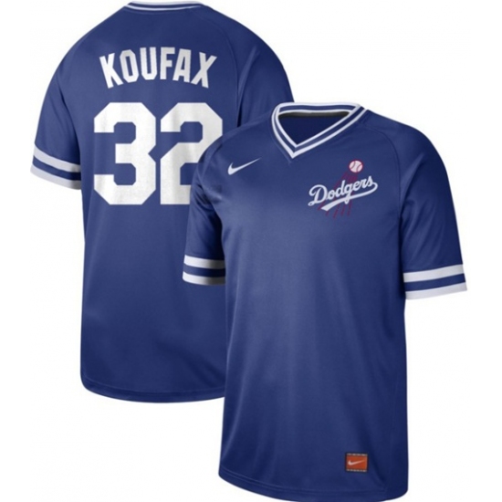 Men's Nike Los Angeles Dodgers 32 Sandy Koufax Royal Authentic Cooperstown Collection Stitched Baseball Jersey