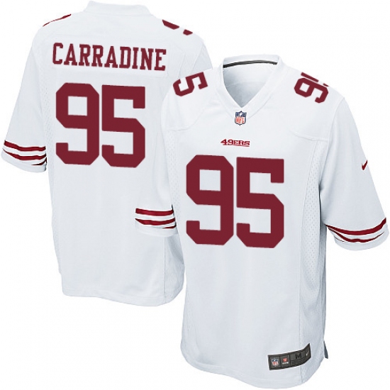 Men's Nike San Francisco 49ers 95 Cornellius Carradine Game White NFL Jersey