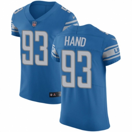 Men's Nike Detroit Lions 93 Da'Shawn Hand Blue Team Color Vapor Untouchable Elite Player NFL Jersey