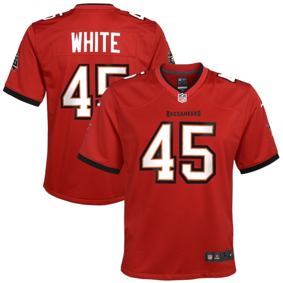 Youth Tampa Bay Buccaneers 45 Devin White Nike Red Game Jersey