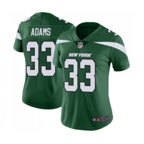 Women's New York Jets 33 Jamal Adams Green Team Color Vapor Untouchable Limited Player Football Jersey