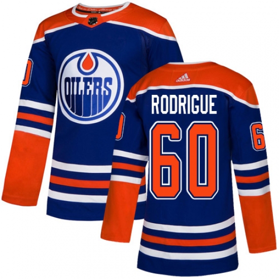 Men's Adidas Edmonton Oilers 60 Olivier Rodrigue Premier Royal Blue Alternate NHL Jersey