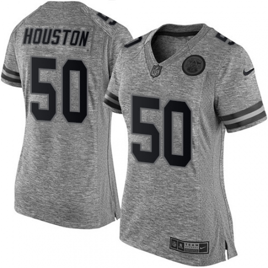 Women's Nike Kansas City Chiefs 50 Justin Houston Limited Gray Gridiron NFL Jersey