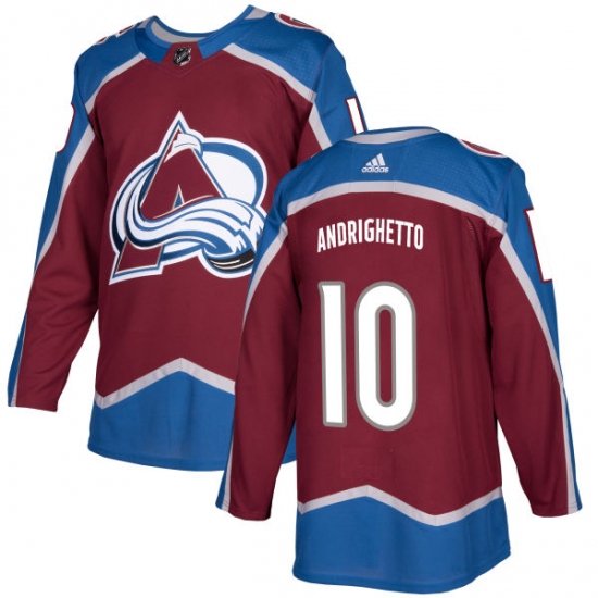 Youth Adidas Colorado Avalanche 10 Sven Andrighetto Premier Burgundy Red Home NHL Jersey