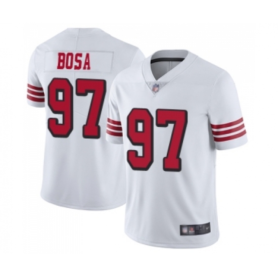 Men's San Francisco 49ers 97 Nick Bosa Limited White Rush Vapor Untouchable Football Jersey