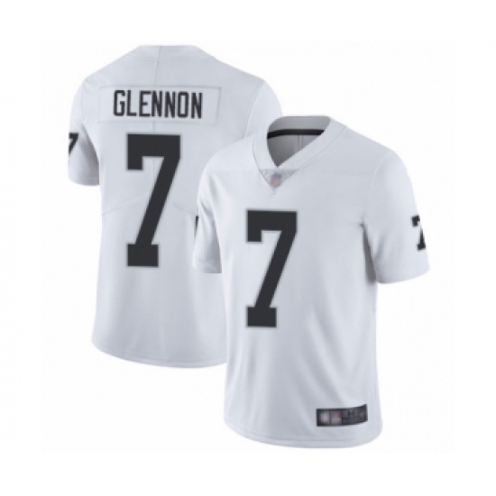 Men's Oakland Raiders 7 Mike Glennon White Vapor Untouchable Limited Player Football Jersey