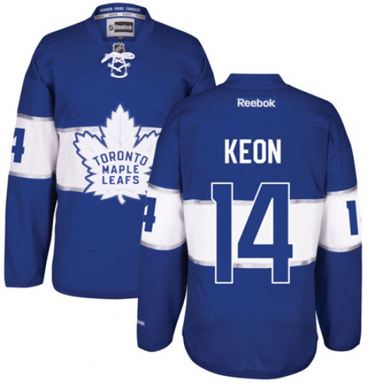 Men's Reebok Toronto Maple Leafs 14 Dave Keon Authentic Royal Blue 2017 Centennial Classic NHL Jersey