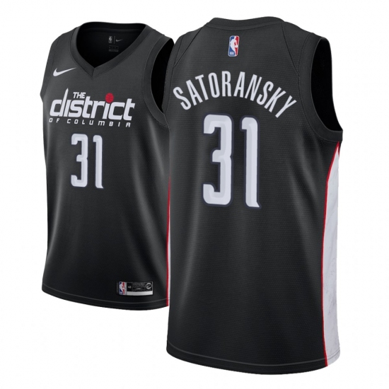 Men NBA 2018-19 Washington Wizards 31 Tomas Satoransky City Edition Black Jersey