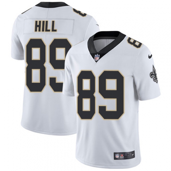 Men's Nike New Orleans Saints 89 Josh Hill White Vapor Untouchable Limited Player NFL Jersey