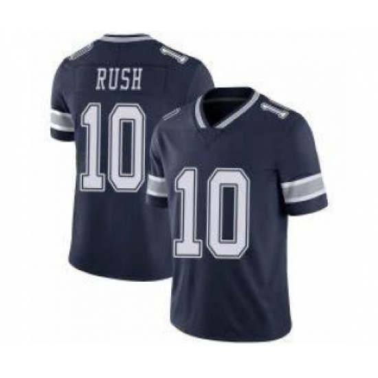 Men's Dallas Cowboys 10 Cooper Rush Navy Vapor Limited Stitched Jersey