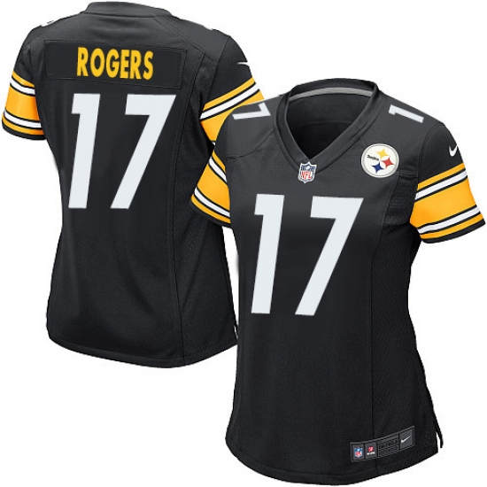 Women's Nike Pittsburgh Steelers 17 Eli Rogers Game Black Team Color NFL Jersey