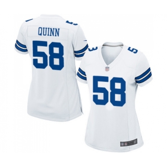 Women's Dallas Cowboys 58 Robert Quinn Game White Football Jersey