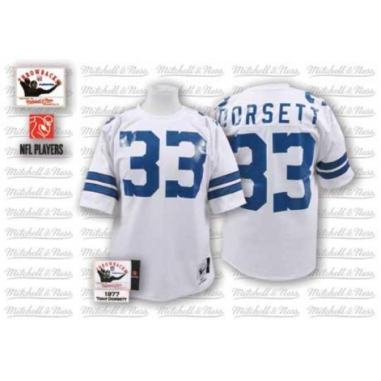 Mitchell and Ness Dallas Cowboys 33 Tony Dorsett Authentic White Throwback NFL Jersey