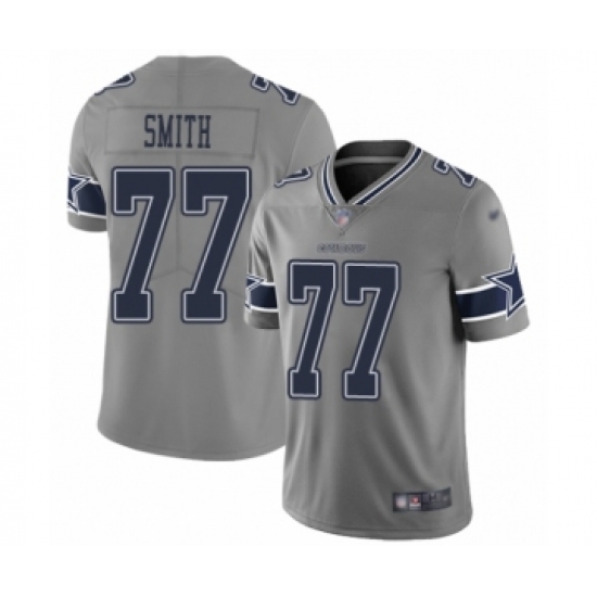 Women's Dallas Cowboys 77 Tyron Smith Limited Gray Inverted Legend Football Jersey