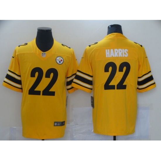 Men's Pittsburgh Steelers 22 Najee Harris Nike Yellow 2021 Draft First Round Pick Limited Jersey