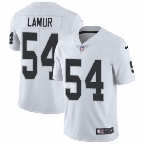 Men's Nike Oakland Raiders 54 Emmanuel Lamur White Vapor Untouchable Limited Player NFL Jersey