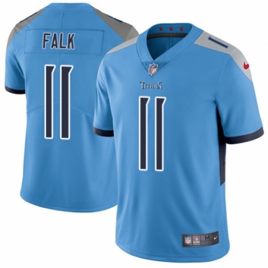 Youth Nike Tennessee Titans 11 Luke Falk Light Blue Alternate Vapor Untouchable Limited Player NFL Jersey