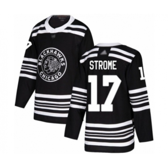 Youth Chicago Blackhawks 17 Dylan Strome Authentic Black Alternate Hockey Jersey