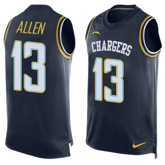 Men's Nike Los Angeles Chargers 13 Keenan Allen Limited Navy Blue Player Name & Number Tank Top NFL Jersey