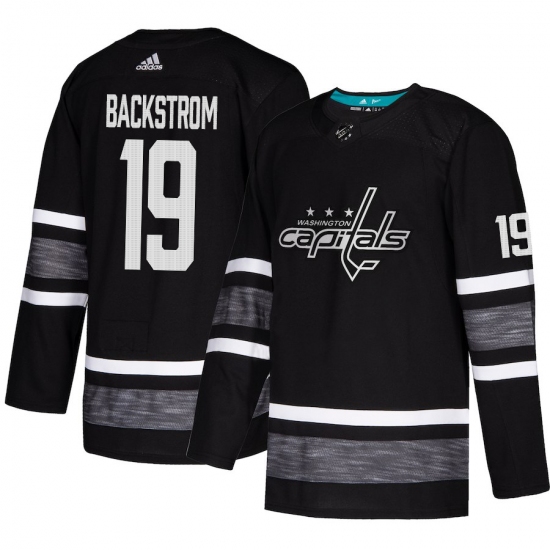 Men's Adidas Washington Capitals 19 Nicklas Backstrom Black 2019 All-Star Game Parley Authentic Stitched NHL Jersey
