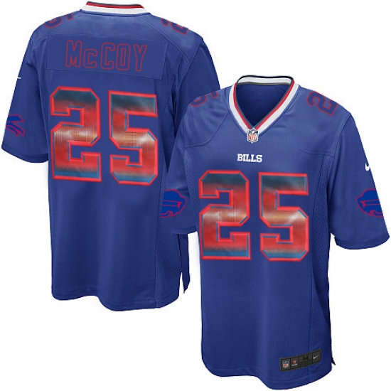 Men's Nike Buffalo Bills 25 LeSean McCoy Limited Royal Blue Strobe NFL Jersey