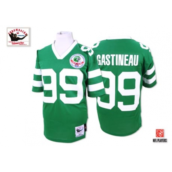 Mitchell and Ness New York Jets 99 Mark Gastineau Green Team Color Authentic Throwback NFL Jersey