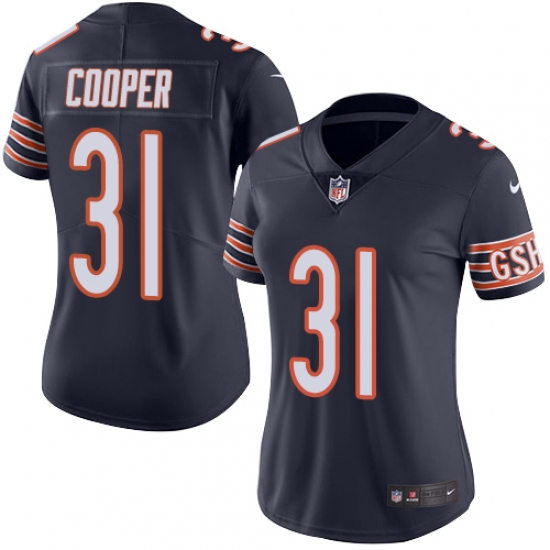 Women's Nike Chicago Bears 31 Marcus Cooper Navy Blue Team Color Vapor Untouchable Limited Player NFL Jersey