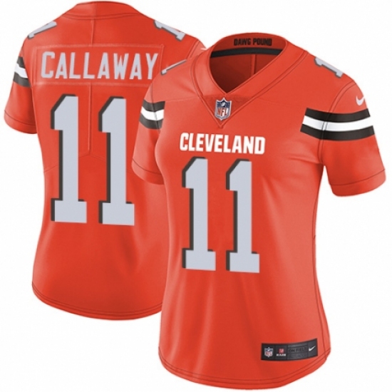 Women's Nike Cleveland Browns 11 Antonio Callaway Orange Alternate Vapor Untouchable Limited Player NFL Jersey