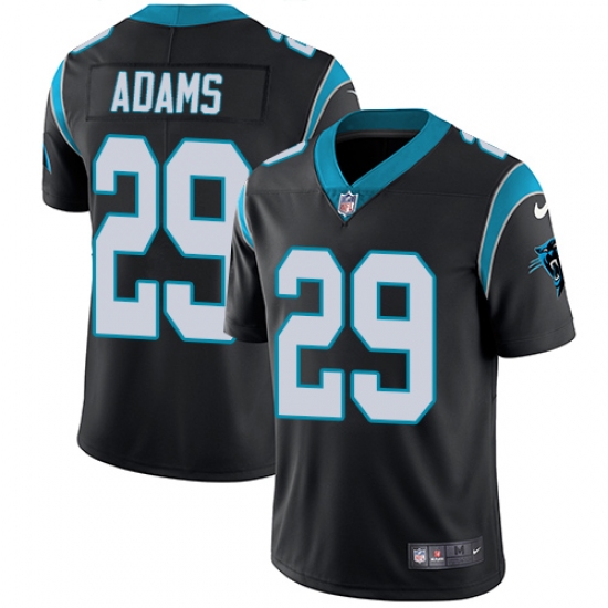 Youth Nike Carolina Panthers 29 Mike Adams Black Team Color Vapor Untouchable Limited Player NFL Jersey