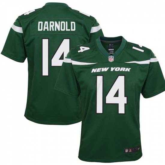Youth New York Jets 14 Sam Darnold Game Jersey - Green