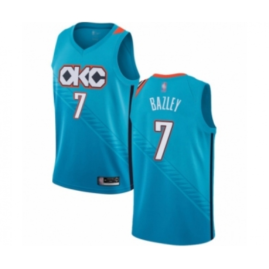 Women's Oklahoma City Thunder 7 Darius Bazley Swingman Turquoise Basketball Jersey - City Edition
