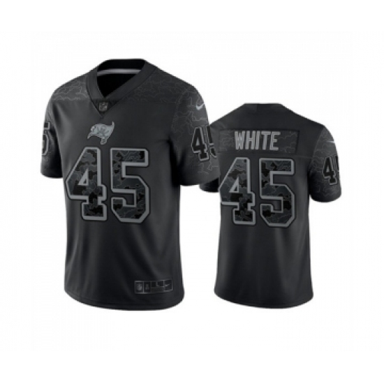 Men's Tampa Bay Buccaneers 45 Devin White Black Reflective Limited Stitched Jersey