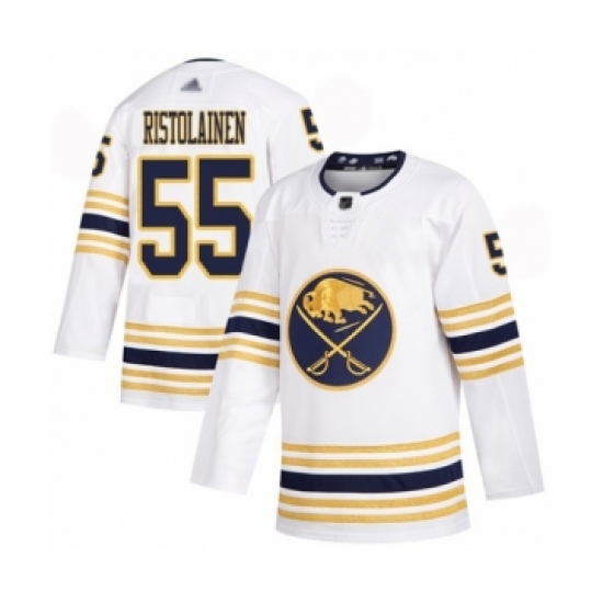 Men's Buffalo Sabres 55 Rasmus Ristolainen Authentic White 50th Season Hockey Jersey