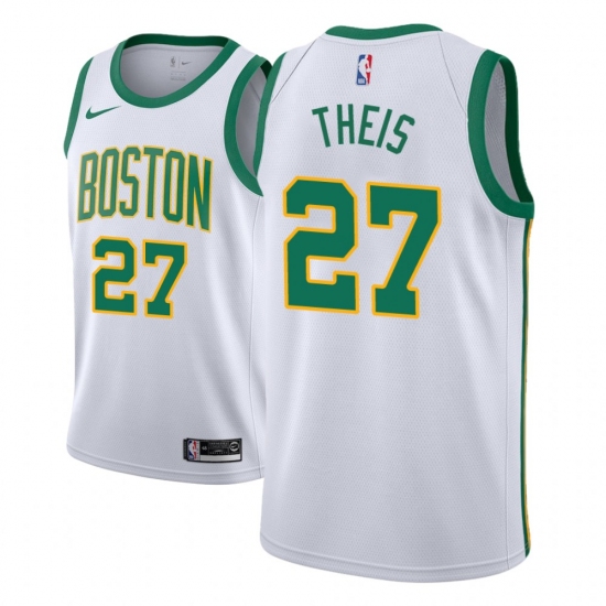 Men NBA 2018-19 Boston Celtics 27 Daniel Theis City Edition White Jersey
