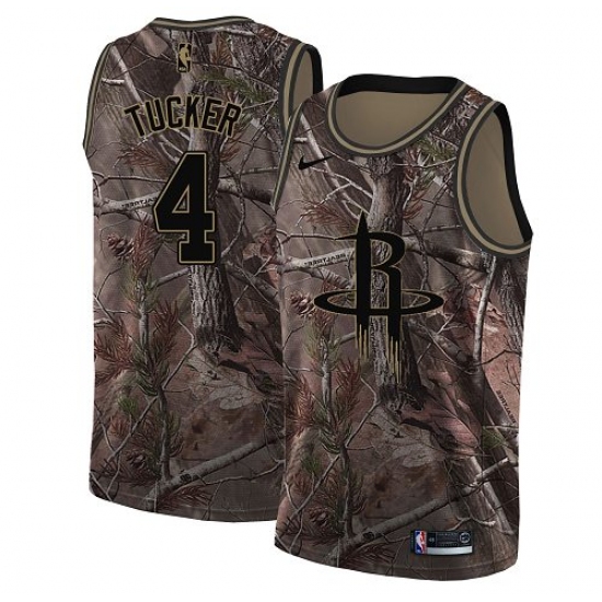Women's Nike Houston Rockets 4 PJ Tucker Camo NBA Swingman Realtree Collection Jersey